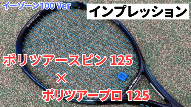ストリング インプレ】ポリツアースピン125×ポリツアープロ125 を 